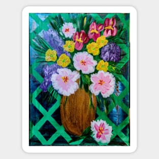 Some flowers in a vase Sticker